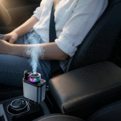 5-in-1 Car Charger with Star Light & Aromatherapy